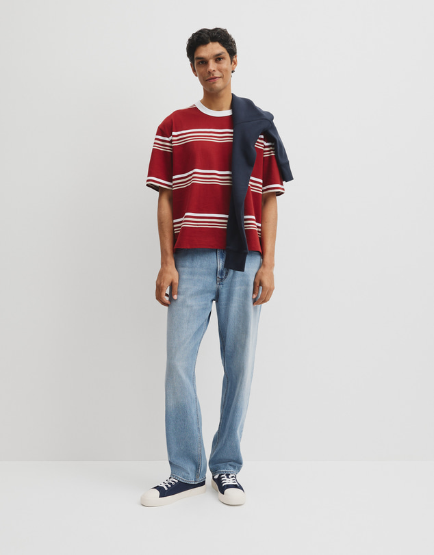 Country Road - Short Sleeve Boxy Stripe T-shirt