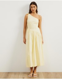 Atmos&Here - Dani One Shoulder Poplin Maxi Dress