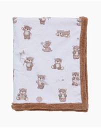 Living Textiles - Sherpa Blanket - Cuddly Bear
