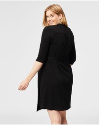 Cake Maternity - Custard Nursing Wrap Dress