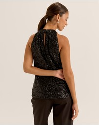 Review - Sasha Sequin Halter Top