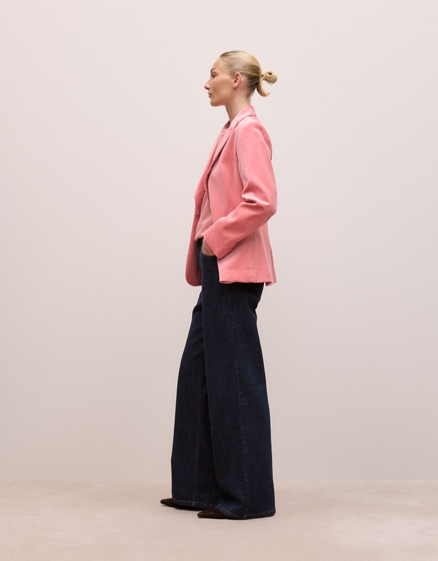 Trenery - Velvet Blazer in Dusty Rose