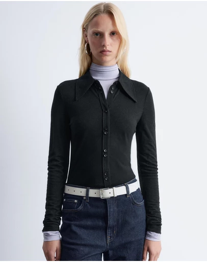 & Other Stories - Pointed-Collar Jersey Shirt
