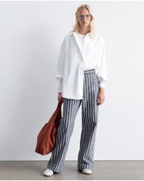 & Other Stories - Striped Cotton Trousers