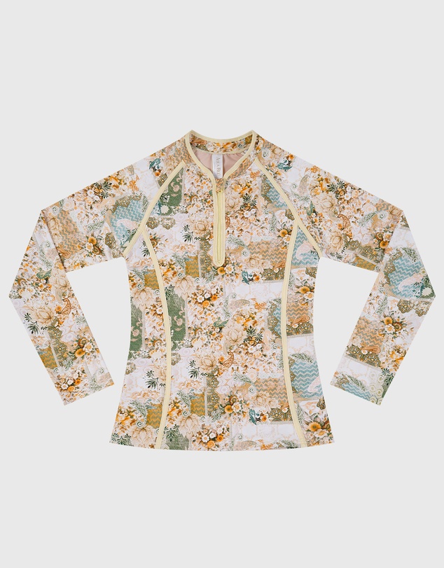 Aqua Blu Kids - Mosaic Long Sleeve Rash Vest - Teens