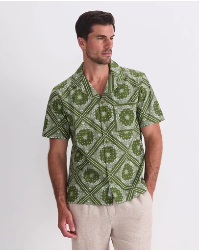 Sportscraft - Bandana Short Sleeve Resort Shirt