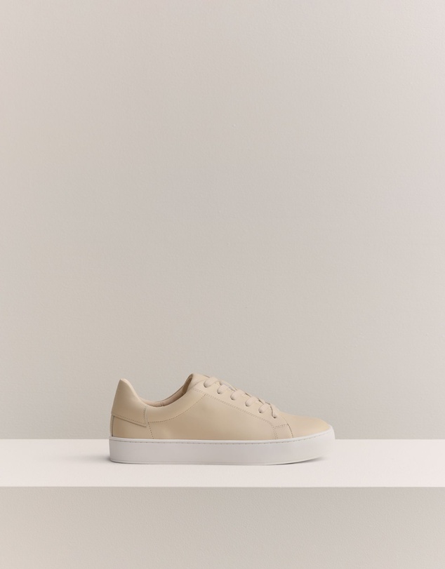 Trenery - Lyons Leather Sneaker in Beige