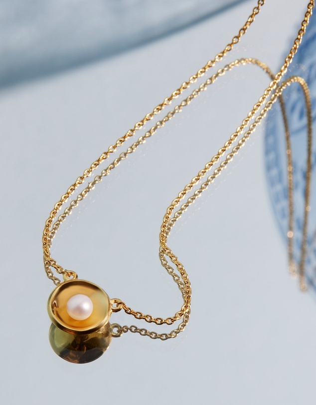 Najo - Capri Yellow Gold and Pearl Necklace