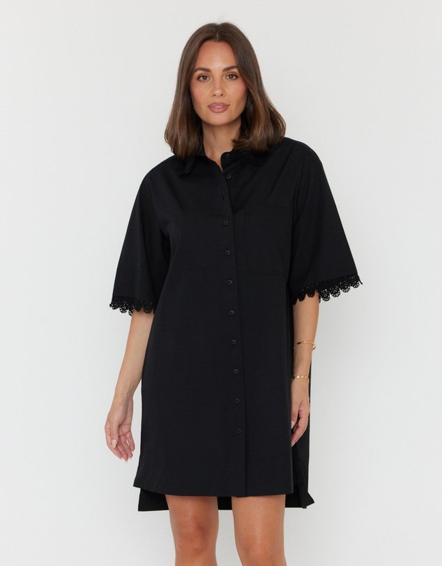 ALEXANDRA - Violet Dress Black