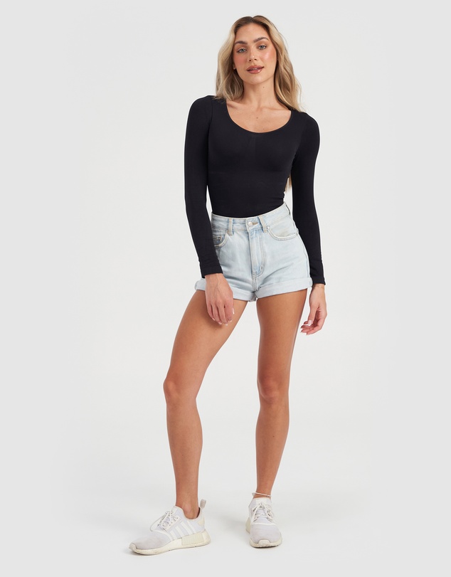 Core Trainer - Long Sleeve Round Neck Sculpting Bodysuit