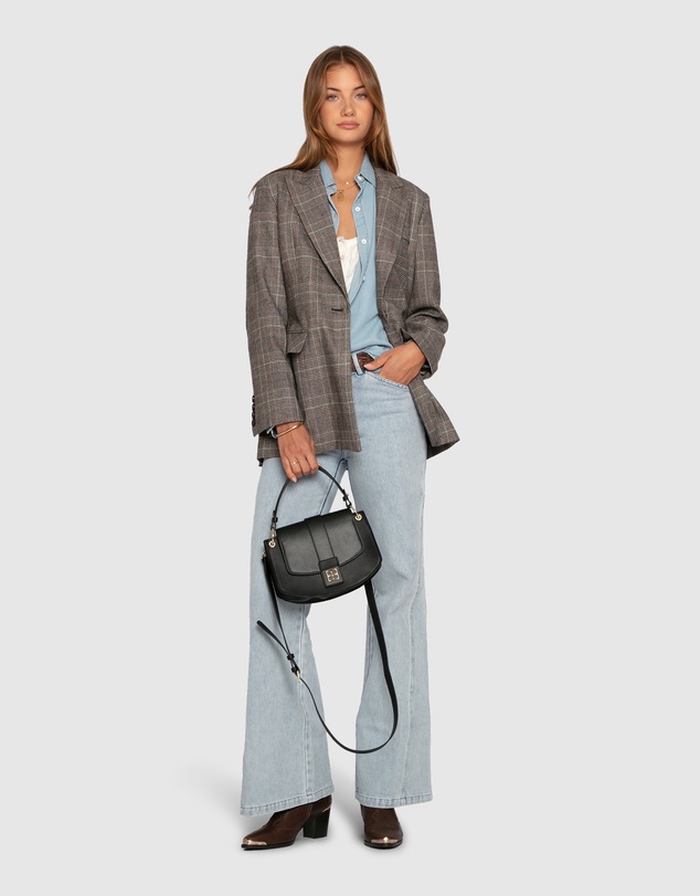 Belle & Bloom - Paris Grid Single Breasted Blazer