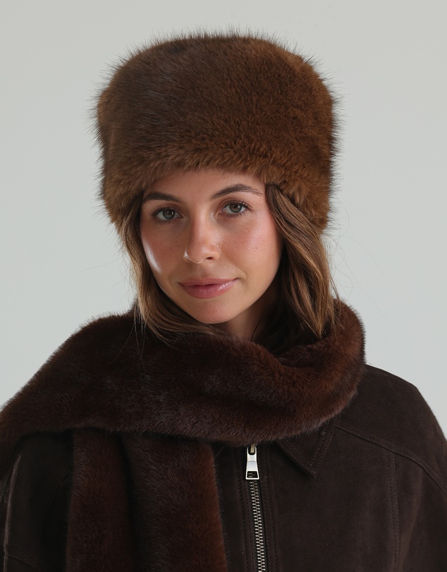 Morgan & Taylor - Peyton Faux Fur Scarf in Brown