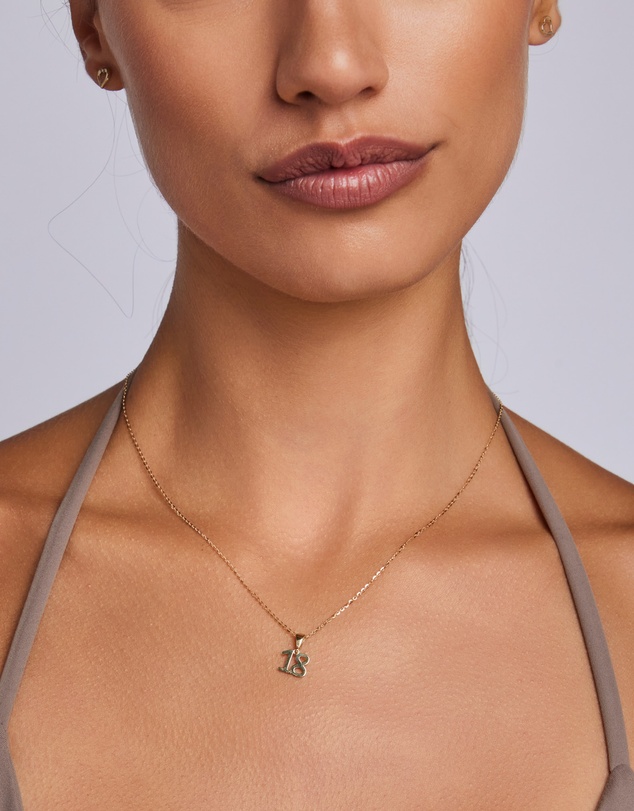 Zoe Olivia - 9K Gold '18' Pendant
