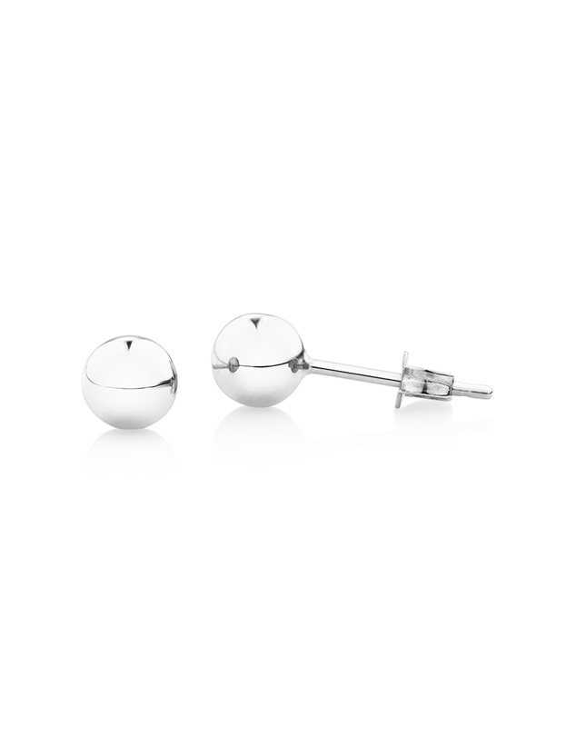 Michael Hill - 5mm Ball Stud Earrings in 10kt White Gold