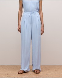 Trenery - Soft Drawcord Pant in Soft Blue