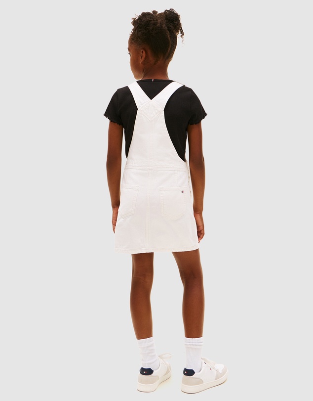 Tommy Hilfiger - Heritage Logo Pocket Denim Dungaree Dress - Teens