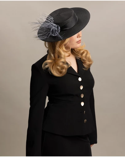 Morgan & Taylor - Nala Racewear Boater in Black