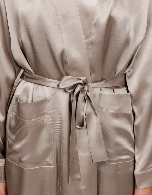 SILK MAGNOLIA - Silk Robe Dressing Gown