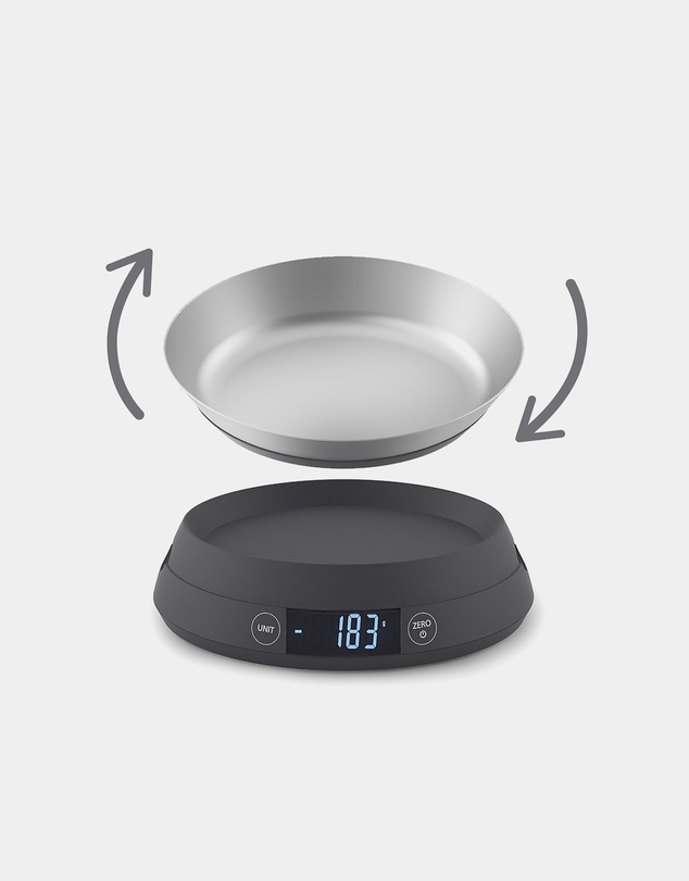 Joseph Joseph - SwitchScale™ 2-in-1 Switch Digital Scale with Reversible Lid (Grey)