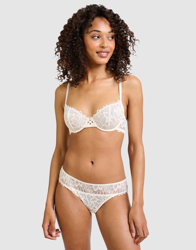 Billet Doux - Divine Unlined Wired Lace Balconette Bra