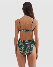 Polo Ralph Lauren - Tropical Print High Leg High Waist Bikini Bottom
