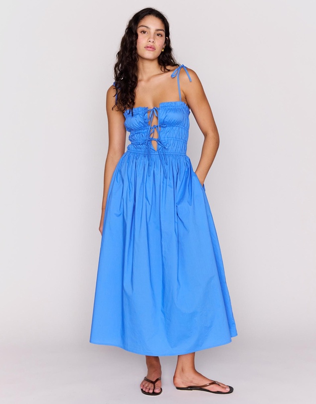 MINKPINK - Liana Tie Detail Midi Dress
