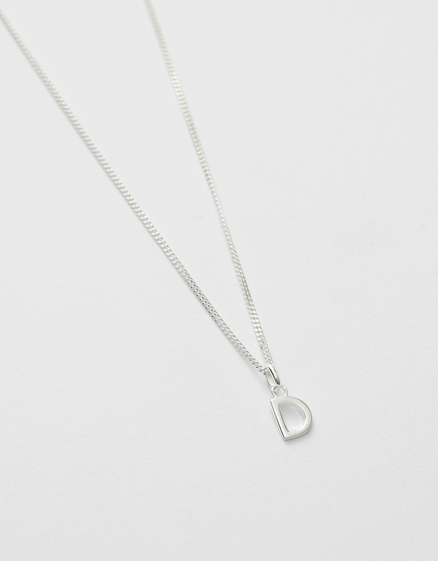 Kirstin Ash - D Outline Initial Necklace