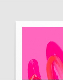 Olive et Oriel - Pinkwave No 6 by Treechild Art Print