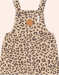Huxbaby - Leopard Print Denim Overalls - Babies