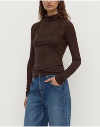 Assembly Label - Nora Merino Wool Layered Turtleneck Top