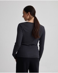 Oxford - Erin Striped Boatneck Knit