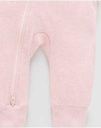 Purebaby - Ribbed Zip Growsuit -Kids-Babies