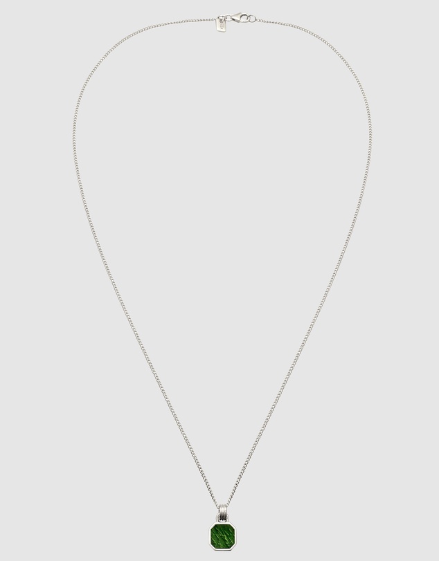 Kuzzoi - ICONIC EXCLUSIVE - Enamel Octagon Pendant Necklace in 925 Silver