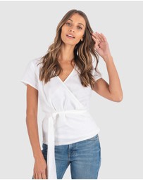 CAMIXA - VERONICA Wrap Linen Shirt