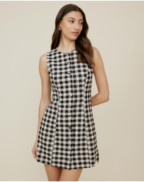 The Fated - Lorne Check Button Dress