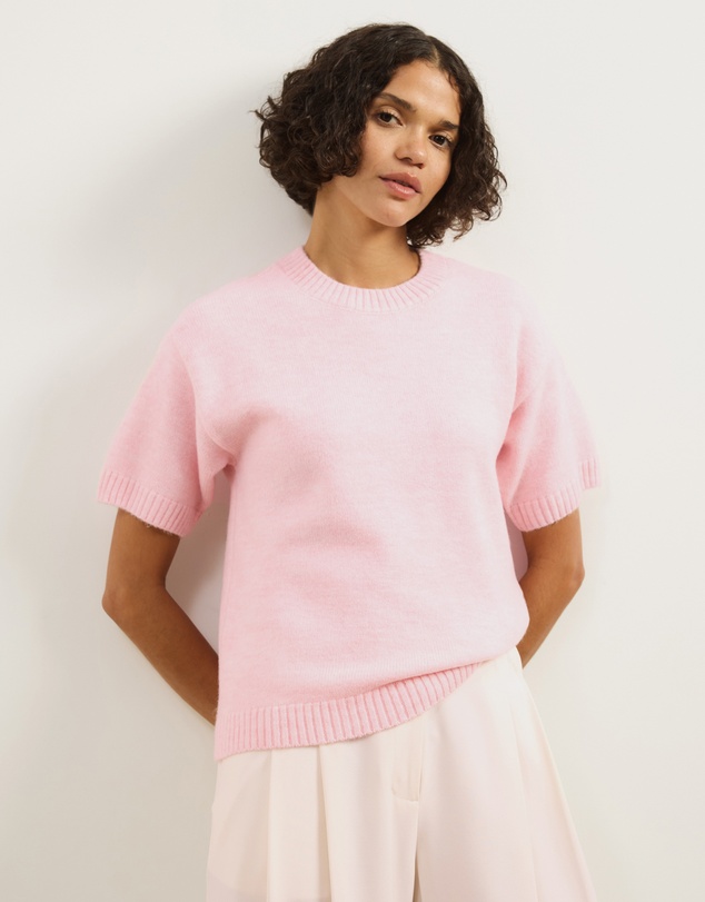 Atmos&Here - Ayla Knitted Boxy T-Shirt