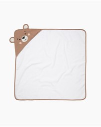 Living Textiles - Organic Hooded Towel - Cuddly Bear