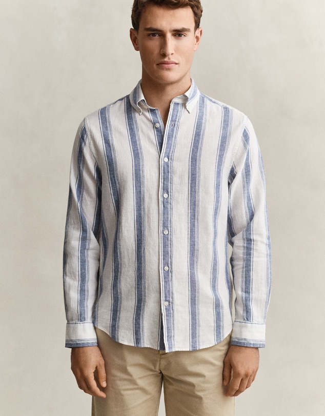 Gant - Cotton Linen Stripe Shirt