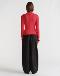Decjuba - D-Luxe Semi Sheer Long Sleeve Top