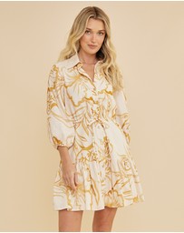 Amelius - Rosemallow Collared Mini Dress