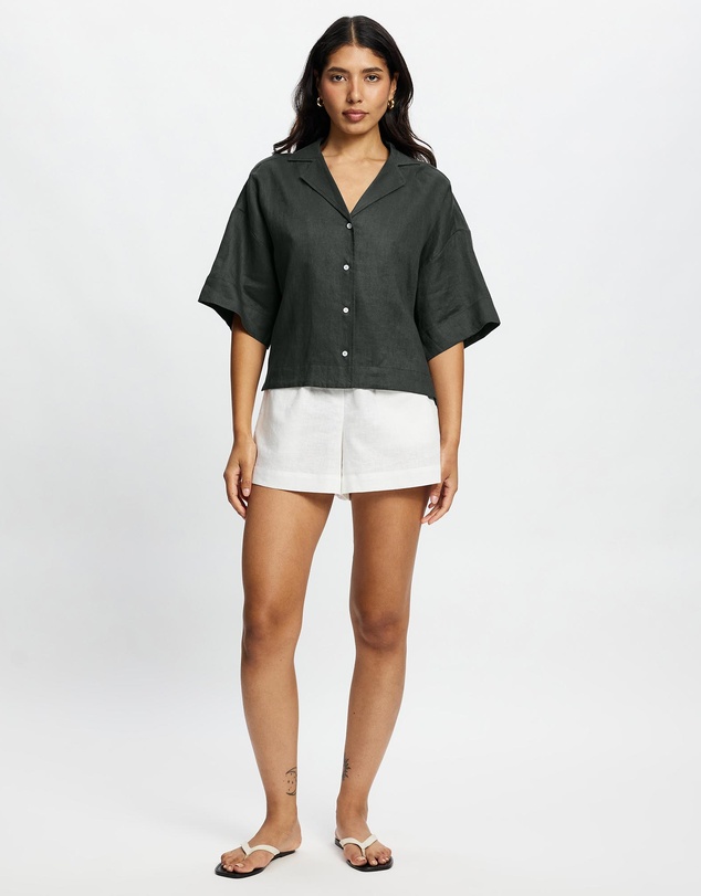 White By FTL - Bay Linen Shirt