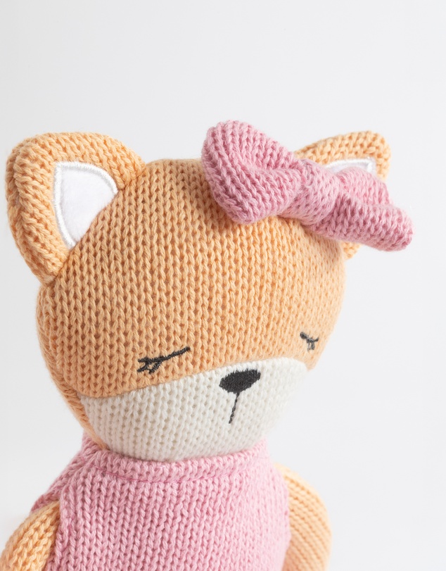 Living Textiles - Knitted Animal Toy- Frankie the Fox