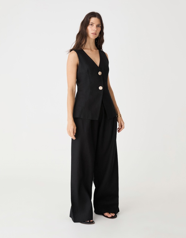 Forcast - Ami V-Neck Linen Vest