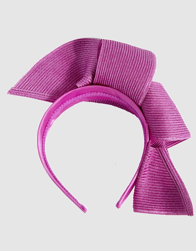 Max Alexander - Large Wavy Fuchsia Racing Fascinator
