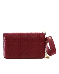 Pre-Loved by Azura Reborn - Pre-Loved Lambskin Cannage DiorAddict Wristlet Clutch