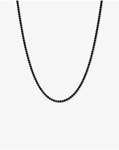 Michael Hill - Black Spinel Tennis Necklace in Sterling Silver