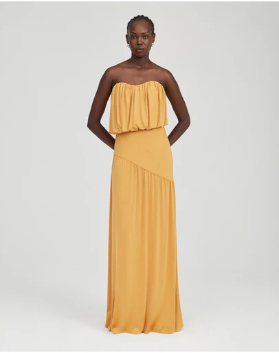 Third Form - Withheld Strapless Floor Length Dress
