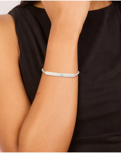 Lovisa - Waterproof Stainless Steel Twisted Engravable Toggle Bracelet
