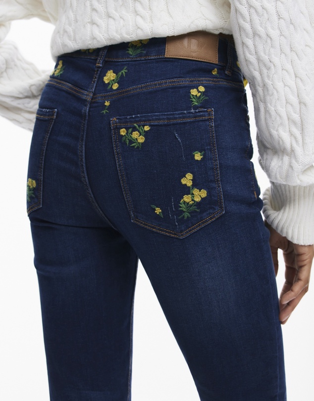 Desigual - Floral denim pants