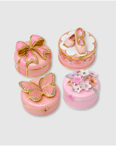 Pink Poppy - Blush & Gold Trinket Box Bundle